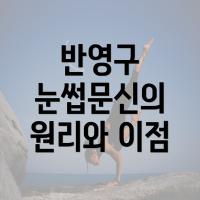 반영구 눈썹문신의 원리와 이점