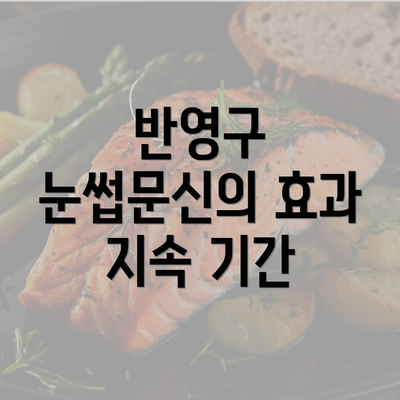 반영구 눈썹문신의 효과 지속 기간