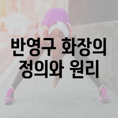 반영구 화장의 정의와 원리