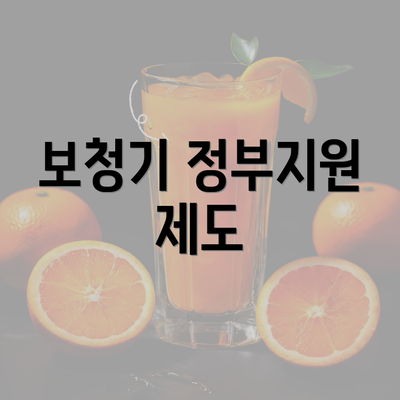 보청기 정부지원 제도