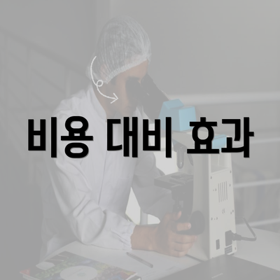 비용 대비 효과