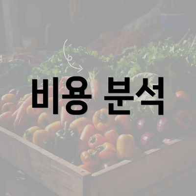 비용 분석