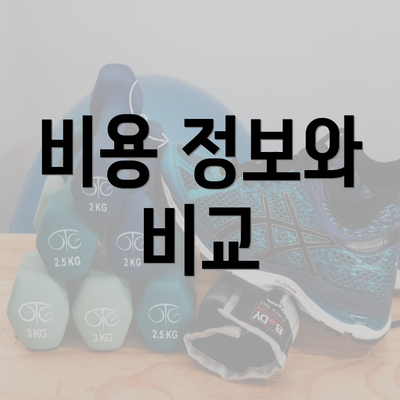 비용 정보와 비교