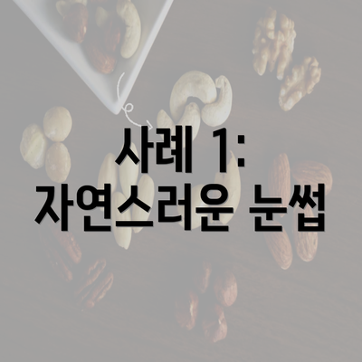 사례 1: 자연스러운 눈썹