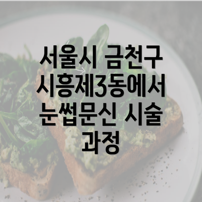 서울시 금천구 시흥제3동에서 눈썹문신 시술 과정