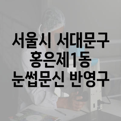 서울시 서대문구 홍은제1동 눈썹문신 반영구