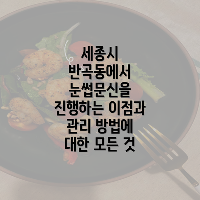 세종시 반곡동에서 눈썹문신을 진행하는 이점과 관리 방법에 대한 모든 것