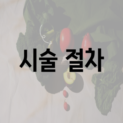 시술 절차