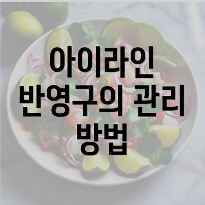 아이라인 반영구의 관리 방법