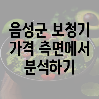 음성군 보청기 가격 측면에서 분석하기