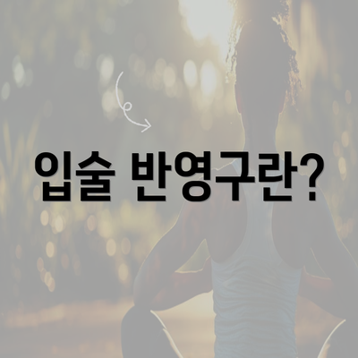 입술 반영구란?