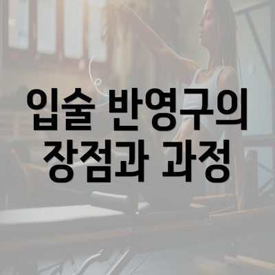 입술 반영구의 장점과 과정