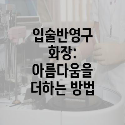 입술반영구 화장: 아름다움을 더하는 방법