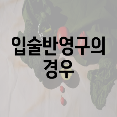 입술반영구의 경우