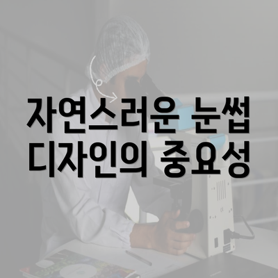 자연스러운 눈썹 디자인의 중요성