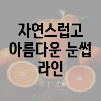 자연스럽고 아름다운 눈썹 라인