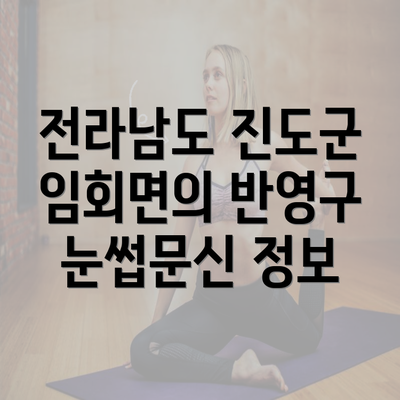 전라남도 진도군 임회면의 반영구 눈썹문신 정보