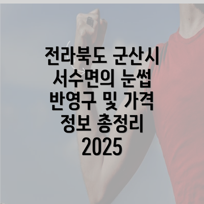 전라북도 군산시 서수면의 눈썹 반영구 및 가격 정보 총정리 2025