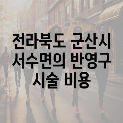 전라북도 군산시 서수면의 반영구 시술 비용