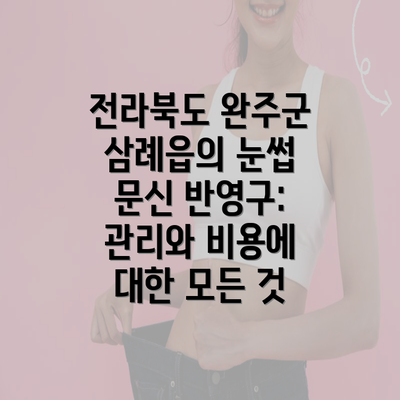 전라북도 완주군 삼례읍의 눈썹 문신 반영구: 관리와 비용에 대한 모든 것