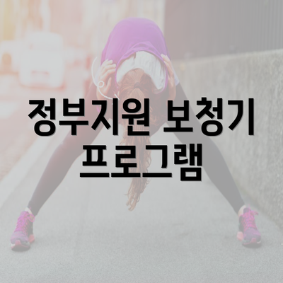 정부지원 보청기 프로그램