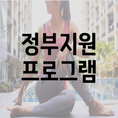 정부지원 프로그램