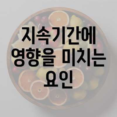 지속기간에 영향을 미치는 요인