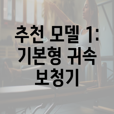 추천 모델 1: 기본형 귀속 보청기