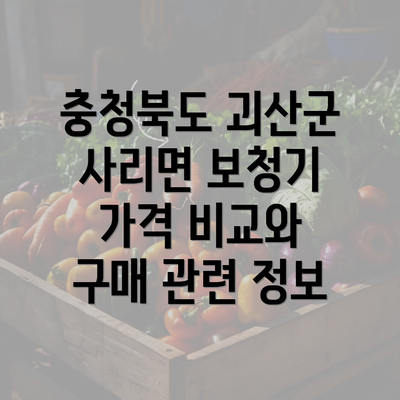 충청북도 괴산군 사리면 보청기 가격 비교와 구매 관련 정보