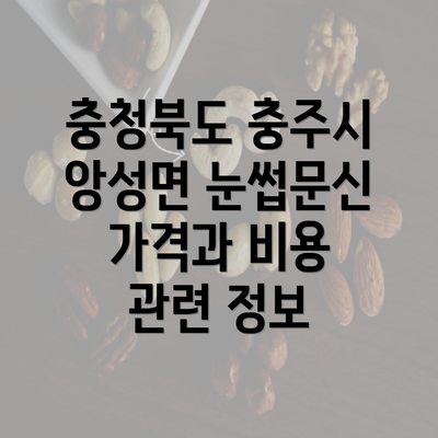 충청북도 충주시 앙성면 눈썹문신 가격과 비용 관련 정보