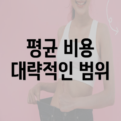 평균 비용 대략적인 범위