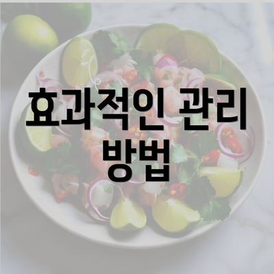 효과적인 관리 방법