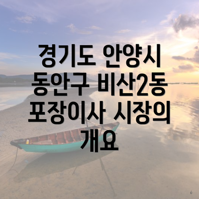 경기도 안양시 동안구 비산2동 포장이사 시장의 개요