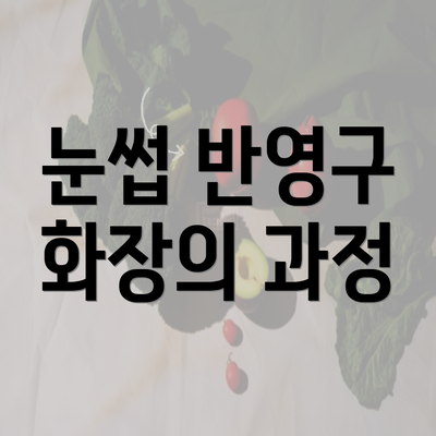 눈썹 반영구 화장의 과정