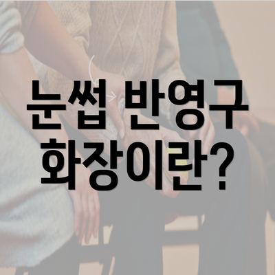 눈썹 반영구 화장이란?