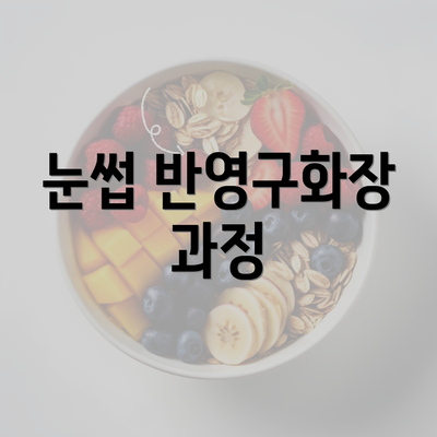 눈썹 반영구화장 과정