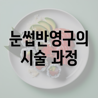 눈썹반영구의 시술 과정