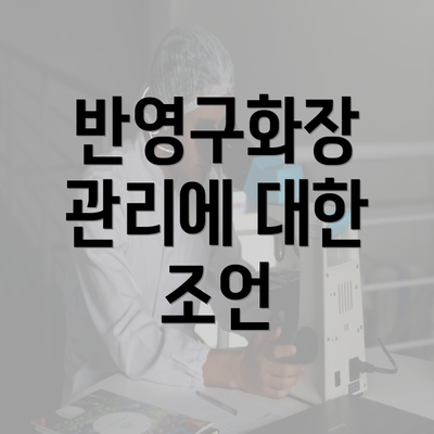 반영구화장 관리에 대한 조언