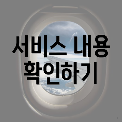 서비스 내용 확인하기