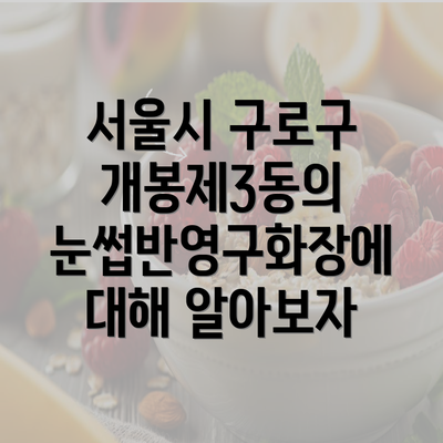 서울시 구로구 개봉제3동의 눈썹반영구화장에 대해 알아보자