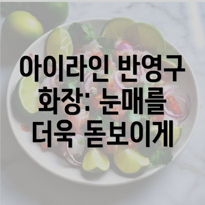 아이라인 반영구 화장: 눈매를 더욱 돋보이게