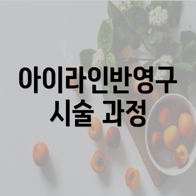 아이라인반영구 시술 과정