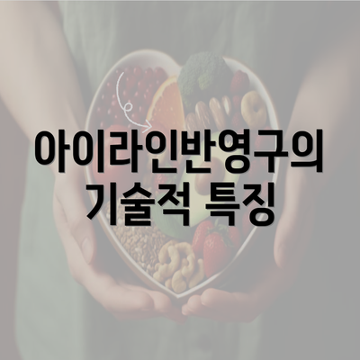 아이라인반영구의 기술적 특징