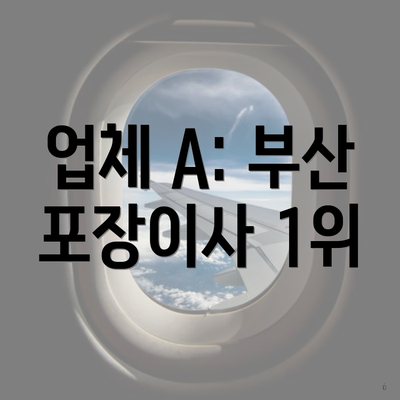 업체 A: 부산 포장이사 1위