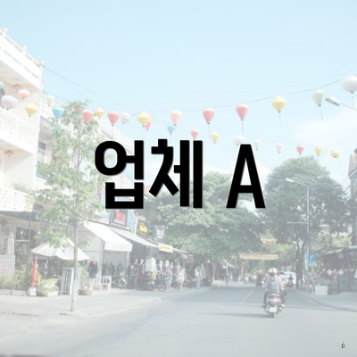 업체 A