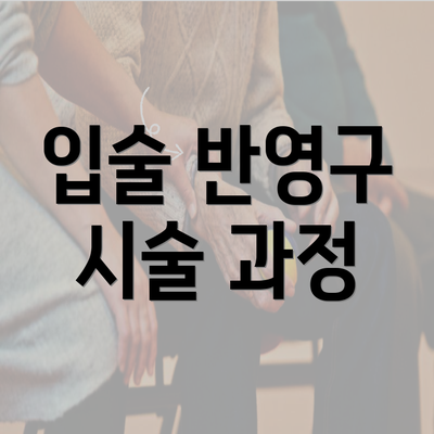 입술 반영구 시술 과정