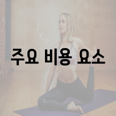 주요 비용 요소