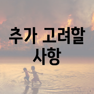 추가 고려할 사항