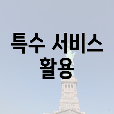 특수 서비스 활용