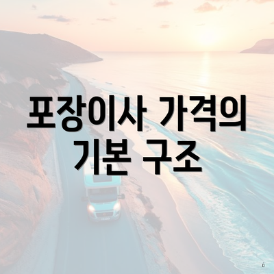 포장이사 가격의 기본 구조